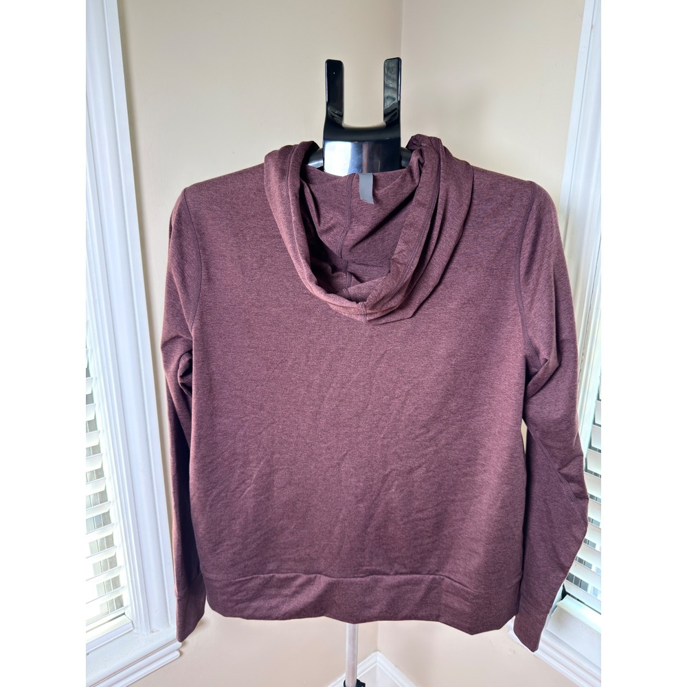 Vuori Halo Essential Full Zip Hoodie Mahogany Heather Burgundy Womens Large NWOT - Picture 2 of 5